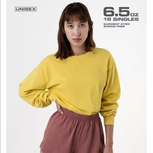 Los Angeles Apparel Long Sleeve Garment Dye Tee